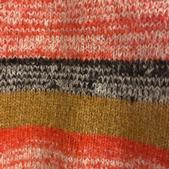 BP Nordstrom NWT Cropped Cardigan Button Down Stripe Red Black Sz XS V Neck Knit - Picture 6 of 10